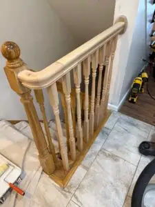 Basement Stair Railing Installation in Yonkers