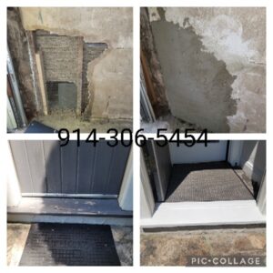 Door Threshold Restoration and Stucco Repair in New Rochelle